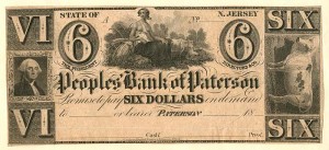 Peoples' Bank of Paterson - Obsolete Bank Note